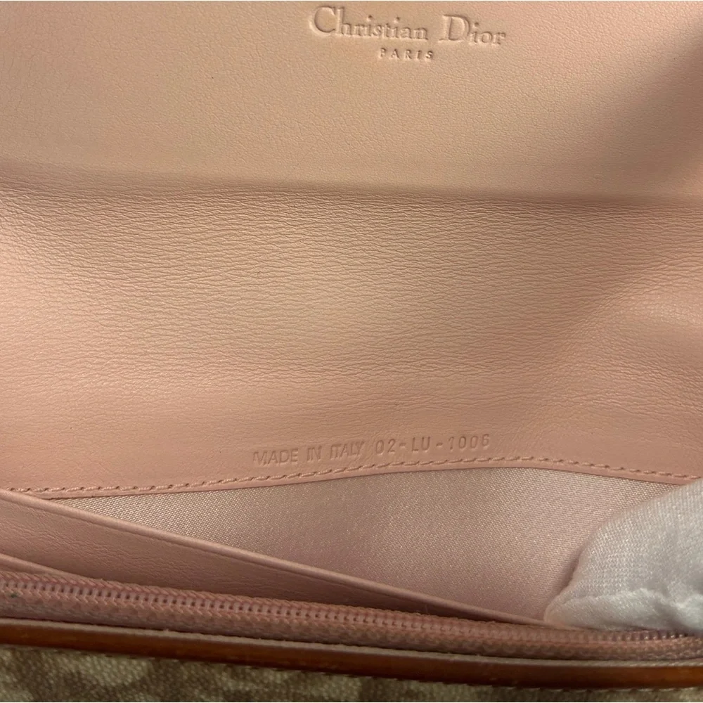 Christian Dior Romantique Trotter Heart Long Wallet Beige